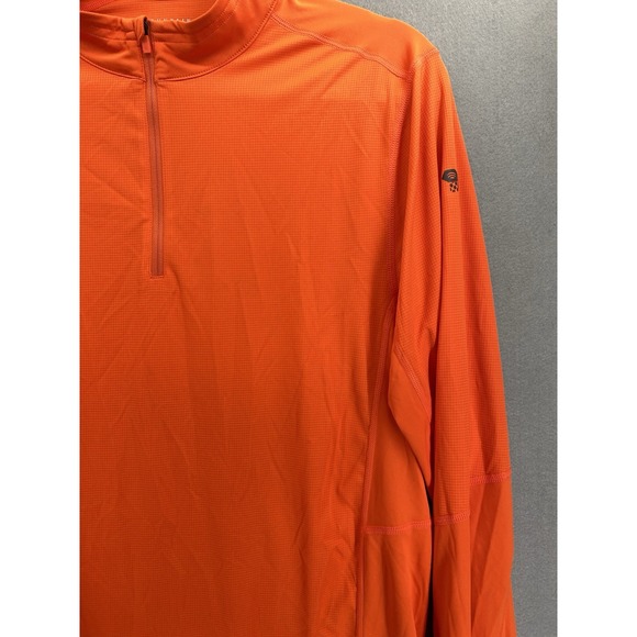 Mountain Hardwear Men's Med Butter Up Base Layer Long Sleeve 1/4 Zip Orange NWOT - Picture 6 of 8